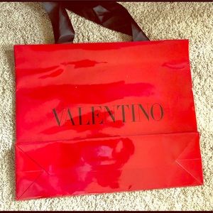 Valentino red paper bag large